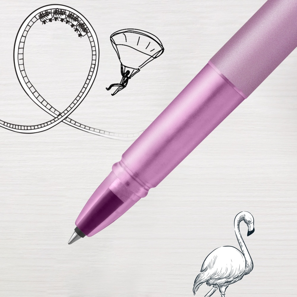 Ручка-роллер Parker Vector  XL Lilac CT, цвет чернил black, стержень: F, в подарочной упаковке.