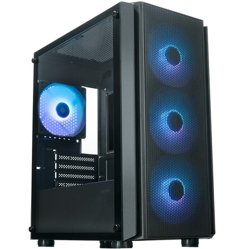 Корпус Mini-Tower XASTRA A402M 4ARGB-C6 TG, Micro-ATX, черный (A402M-4FC12A-BK-C6)