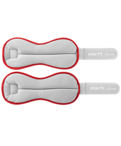 Утяжелители универсальные WT-501, 1,5 кг, красный/серый
