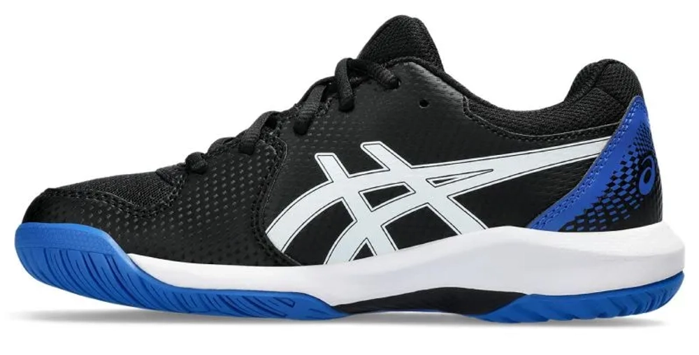 Детские теннисные кроссовки Asics Gel-Dedicate 8 GS - black/tuna blue