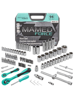 Набор инструментов PROFI 94пр. 1/4'',1/2''(6гр)(4-32мм) MAMEDFORCE MF-4941-5