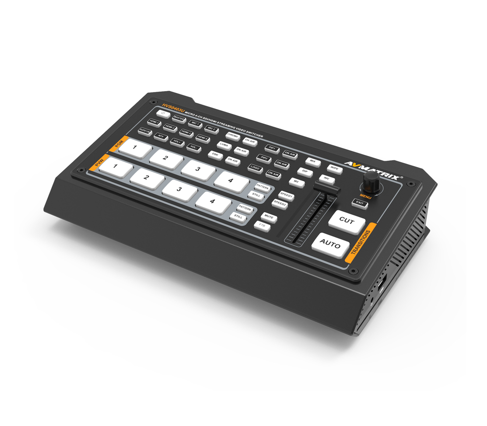 Видеомикшер AvMatrix HVS0403U, компактный, 4CH, SDI/HDMI, USB