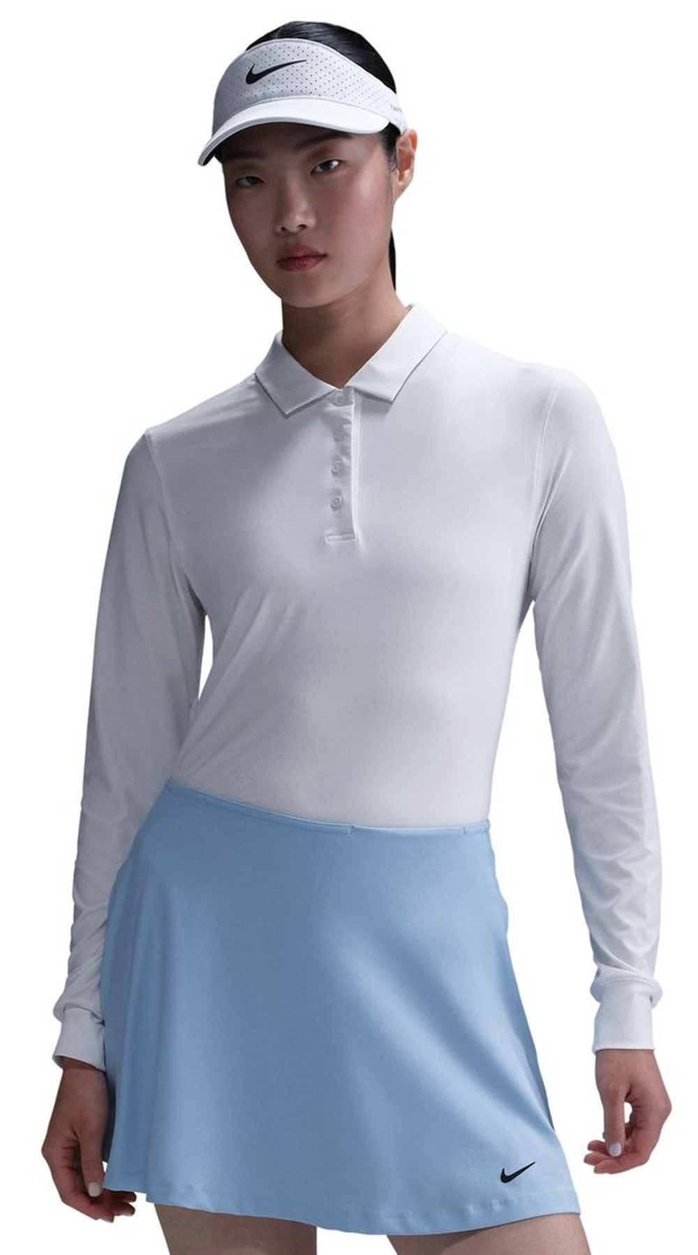 Женская теннисная футболка (длинный рукав) Nike Victory Dri-FIT Long-Sleeve - white/black