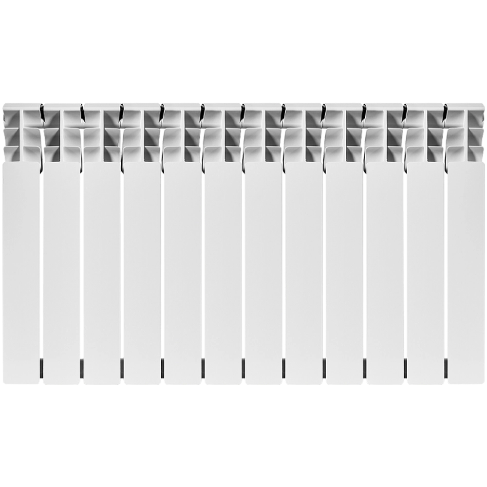Радиатор биметаллический ROMMER Plus Bm 500 - 12 секций (подключение боковое, цвет белый)