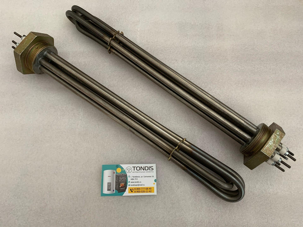 Блок ТЭНБ 15 кВт, 380В, нерж. сталь, фланец G2"(59 мм.)