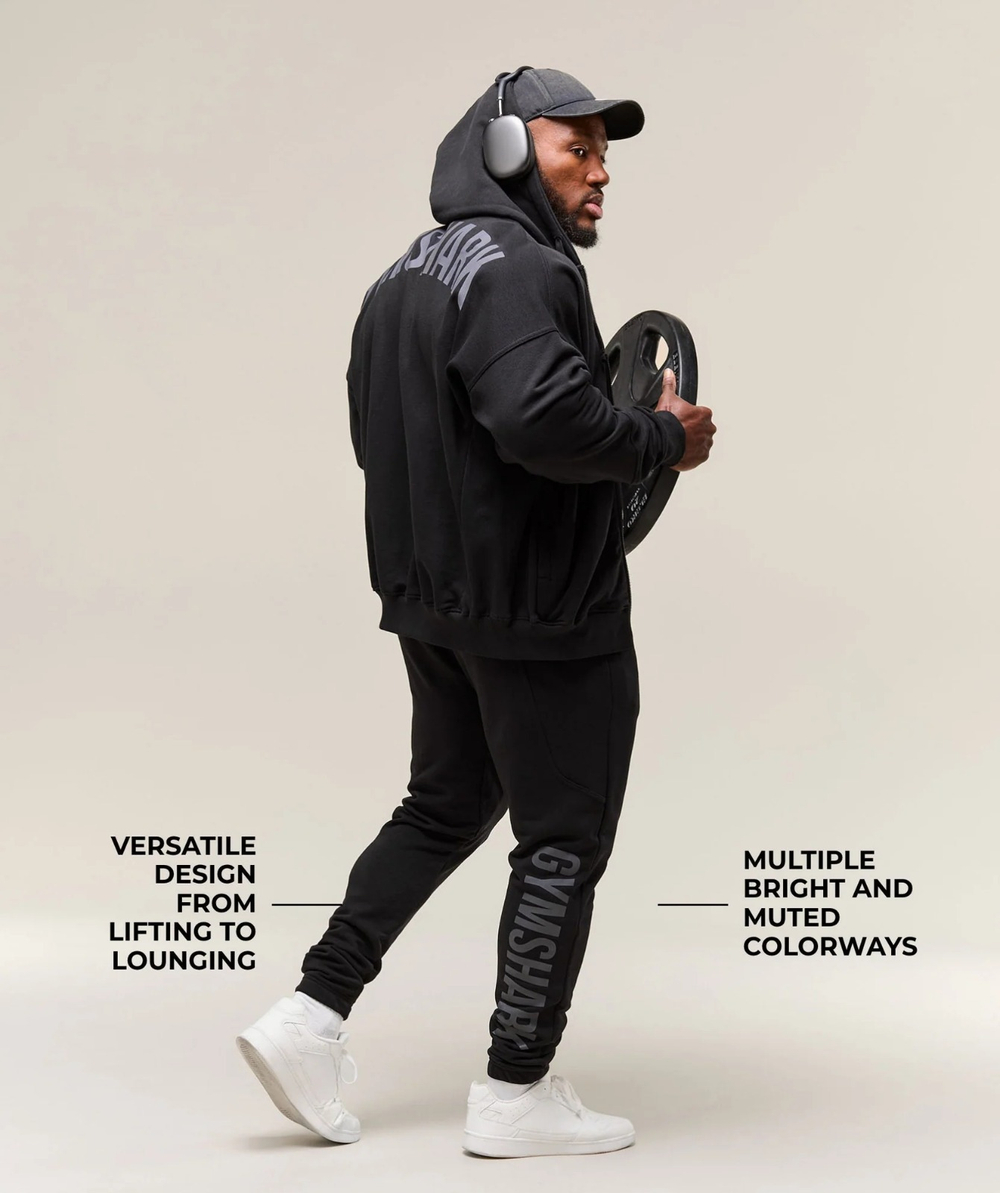 Штаны GYMSHARK Power Wordmark Joggers Black