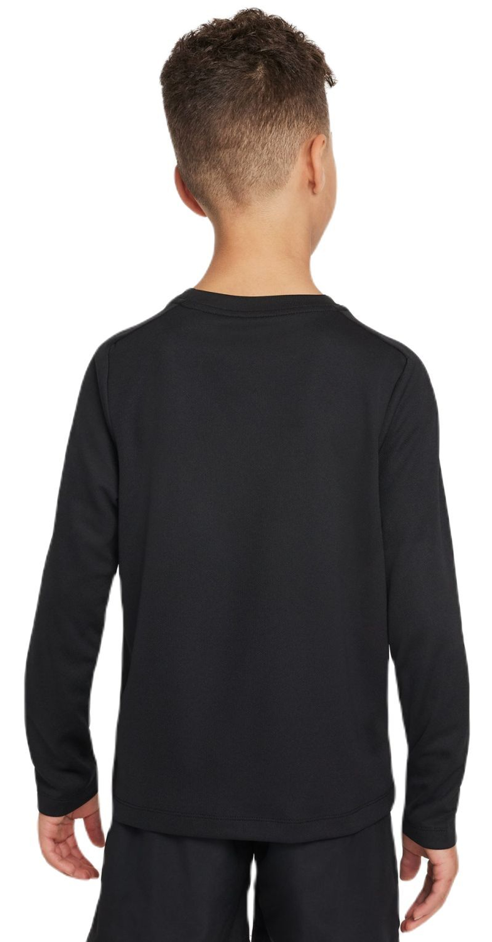 Футболка для мальчика теннисная Nike Kids Dri-Fit Multi+ Long Sleeve Top - черный