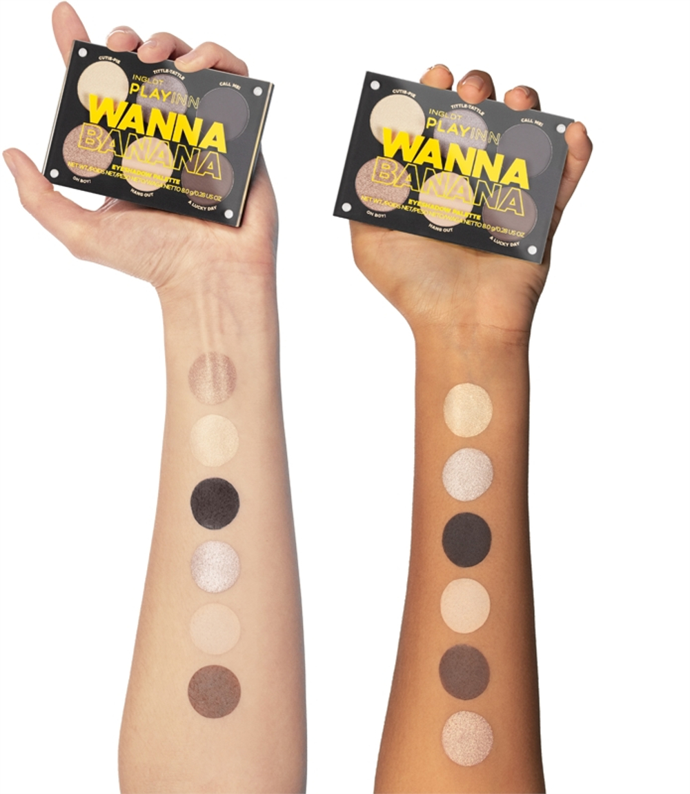Inglot PlayInn Eyeshadow Palette - Палетка теней для век оттенок Wanna Banana, 8 g