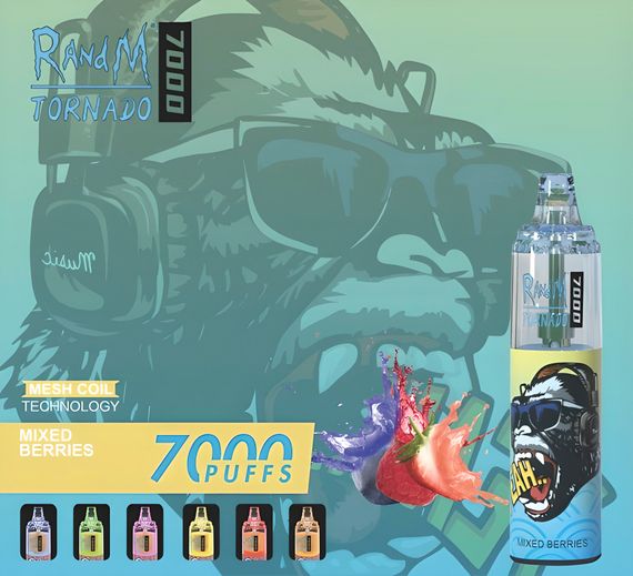 RandM Tornado 7000 - Mixed Berries (5% nic)