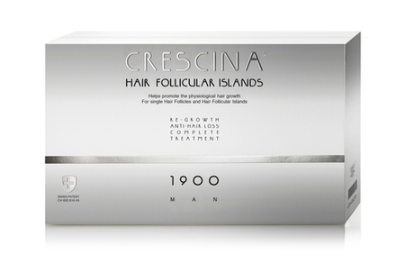 Crescina HFI Hair Follicular Islands 1900 комплекс лосьонов 10+10 ампул против выпадения и для стимуляции роста волос, для мужчин (20 ампул по 3,5 мл)