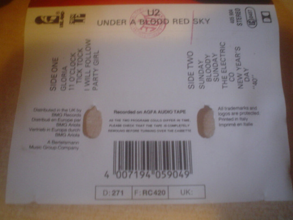 U2 / Live - Under A Blood Red Sky (MC)