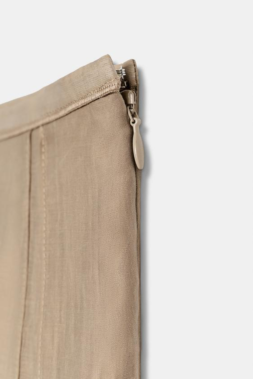 ZARA КОМБИНИРОВАННАЯ СТРУЯЩАЯСЯ ЮБКА — ZW COLLECTION, СЕРО-КОРИЧНЕВЫЙ
