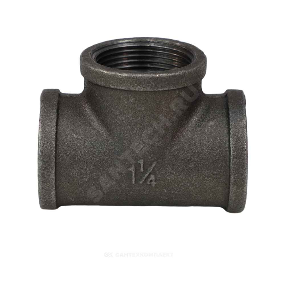Тройник прямой чугун Ду 65 (2 1/2") ВР/ВР Fittex PLUS