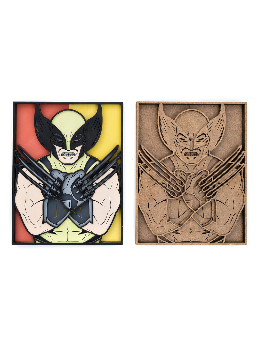 3D картина по номерам из дерева Росомаха (Wolverine) Marvel (Марвел) SamCraft подарочный набор для творчества, многослойное панно из дерева для раскрашивания и сборки, супергерой комиксов и фильмов