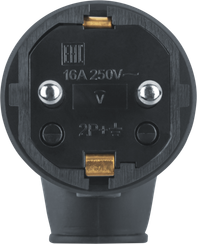 Вилка электрическая Navigator NCA-PLR01 16А IP44 угловая с заземлением каучук черная 37906