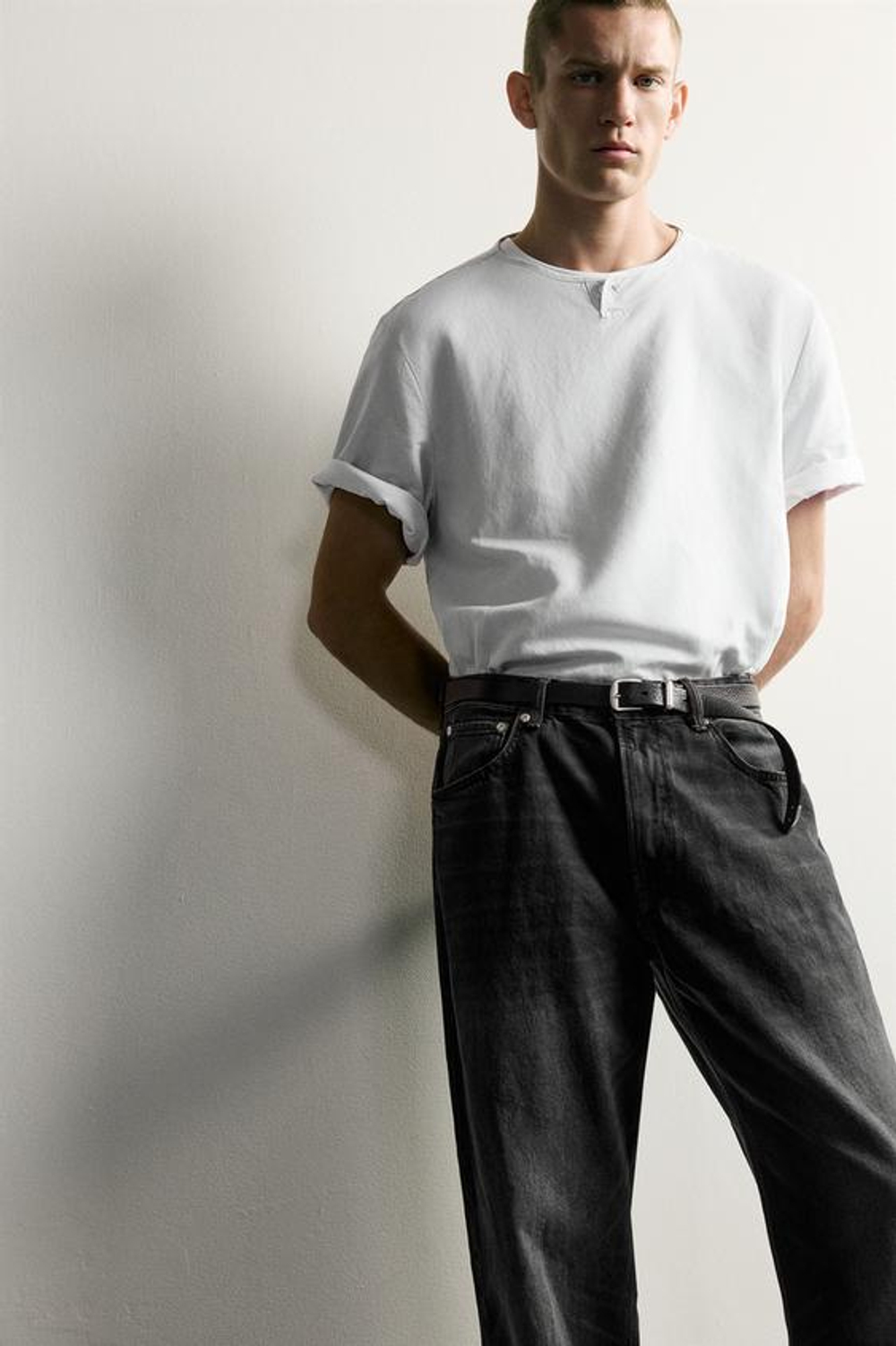 ZARA ДЖИНСЫ LOOSE FIT, УГОЛЬНЫЙ