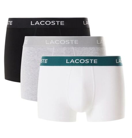 Боксерки теннисные Lacoste Cotton Stretch Jersey 3P - black/grey/white