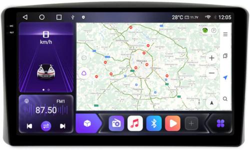 Магнитола для Toyota Land Cruiser 100 1998-2002 (три крутилки климата) - Kuberg OL-9424 QLed+2K, Android 12, Быстрая, CarPlay, 4G SIM-слот