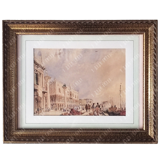 Гаррес П.-Ж. (1802–1852) Дворец Дожей в Венеции. Бумага, акварель. Венеция, 1-я пол. XIX в.