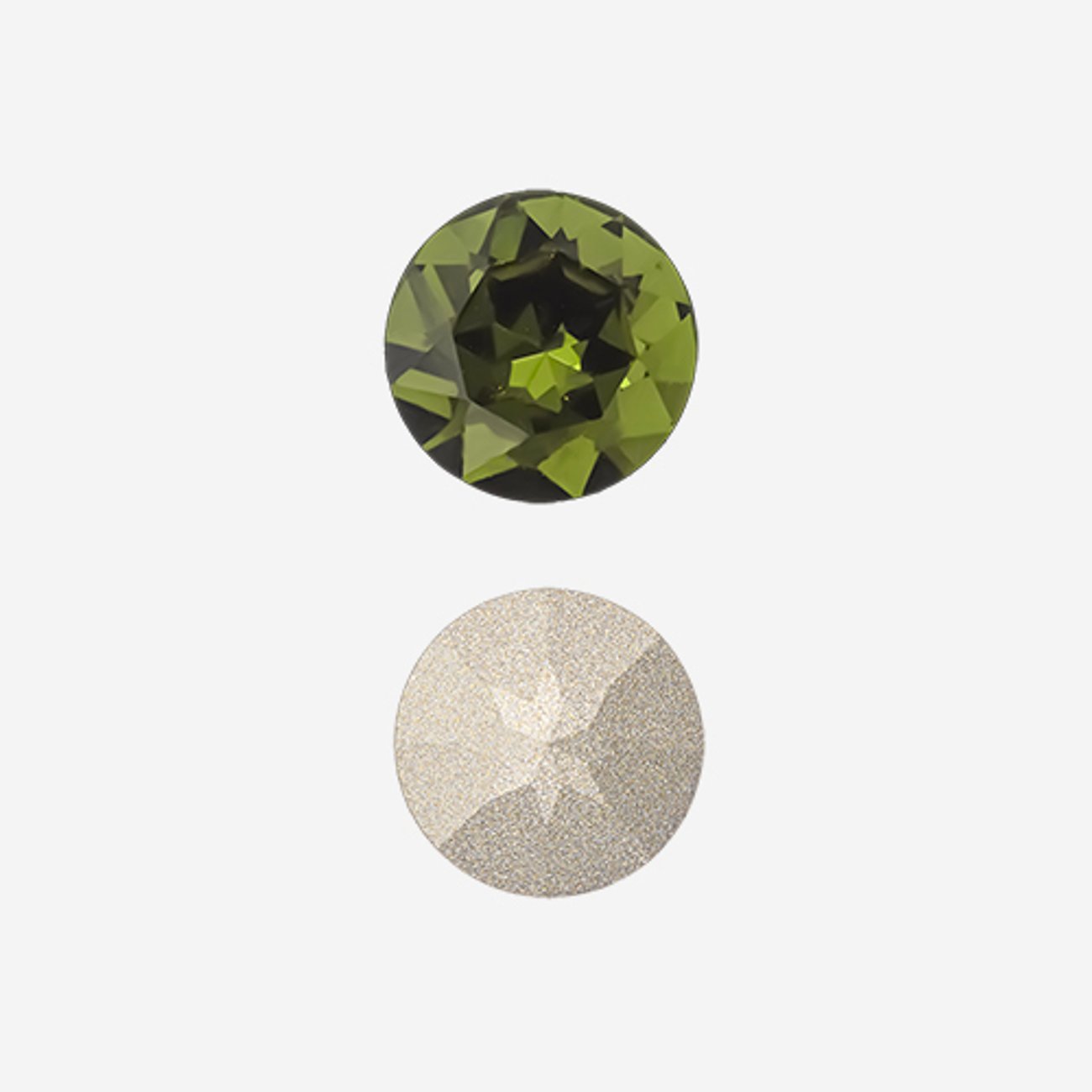 Кристалл Шатон (Chaton), оттенок "Оливин"/"Olivine", 12мм