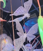 Гирлянда для дома НИТЬ «Бабочка» 8м 20 ламп LED, 10 насадок (10,5*7,6 см), прозр. провод, пост.свечение, IP-20, Теплый белый (возможность соединения)