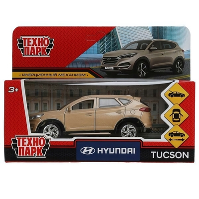 Модель ин. мет. "Hyundai Tucson" 12см. двери, багаж., бежевый, коробка TUCSON-12-BG (Технопарк)