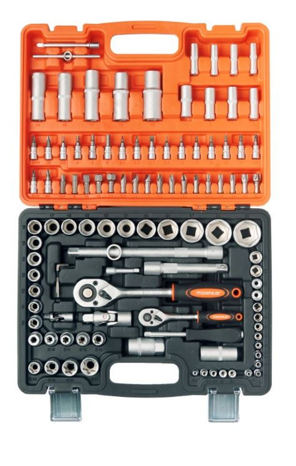 Набор инструментов MaxPiler (108 предметов, 1/2'' и 1/4'', CrV)