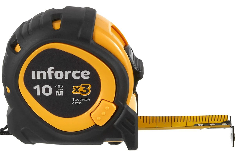 Inforce Рулетка с тройным стопом 10х25 06-11-78