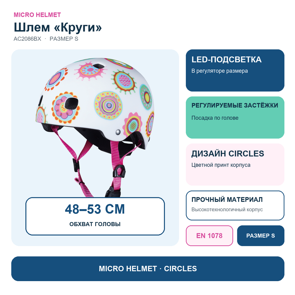 Шлем Micro - круги (S) BOX