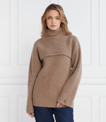 Хлопковый гольф recycled overlay sweater Calvin Klein - коричневый(K20K205986)