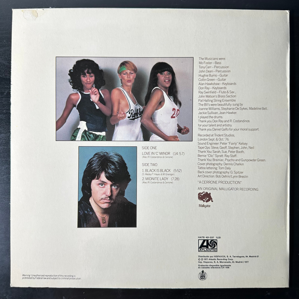 Cerrone ‎– Amor En Do Menor = Love In C Minor (Испания 1977г.)