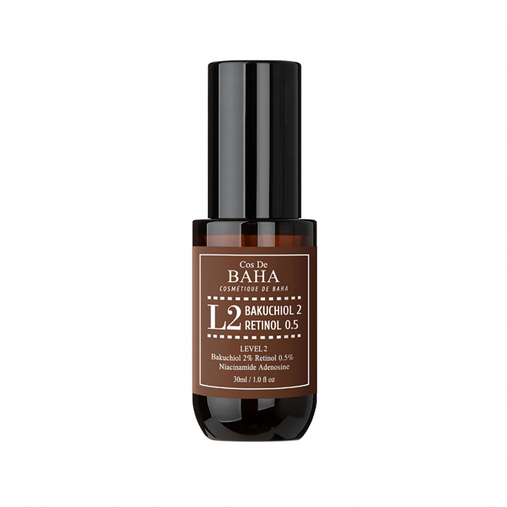 Cos de Baha Антивозрастная сыворотка с бакучиолом и ретинолом- L2 Bakuchiol & Retinol Serum, 30мл