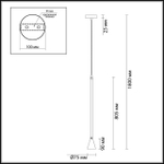 3884/1B HIGHTECH ODL20 349 черный/металл Подвесной светильник LED GU10 7W 220V PIPA