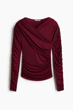 Топ с драпировкой и запахом - H&M