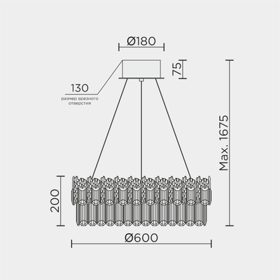 Подвесная люстра MODELUX ML.830.600 GD