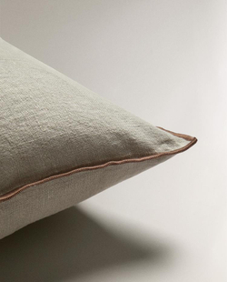 ZARA HOME ОДНОТОННАЯ НАВОЛОЧКА ДЛЯ ДЕКОРАТИВНОЙ ПОДУШКИ, БЕЖЕВЫЙ