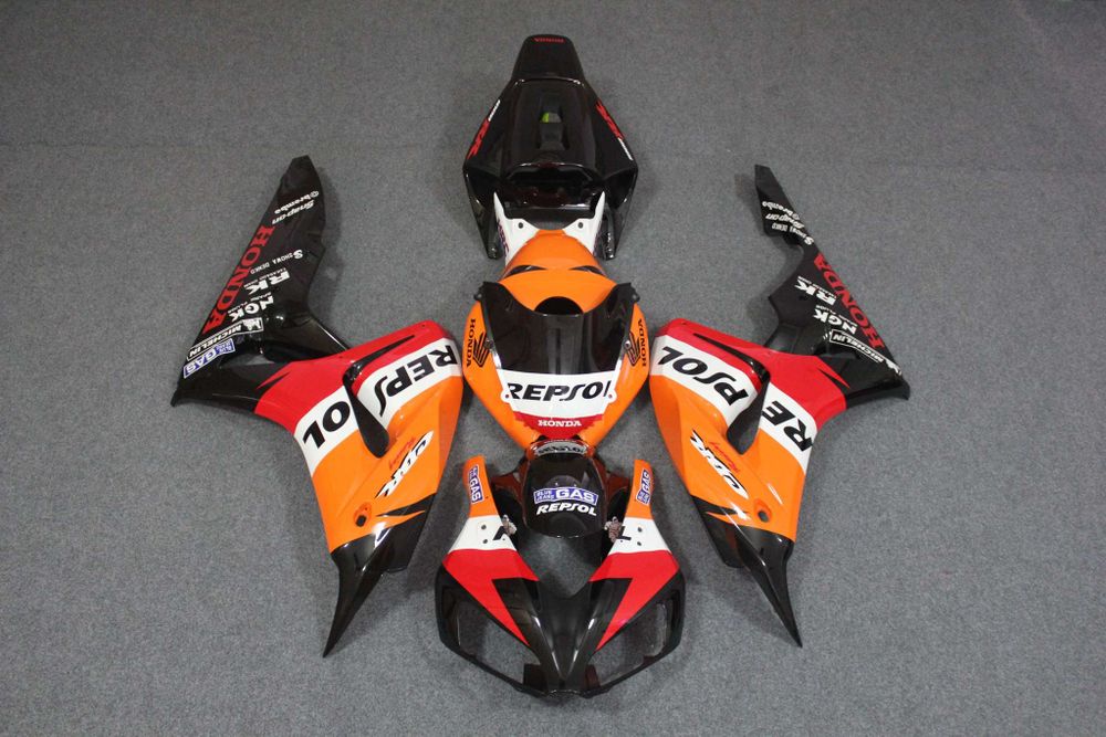Комплект пластика для мотоцикла Honda CBR 1000RR 06-07 Repsol оранжевый COLOR+