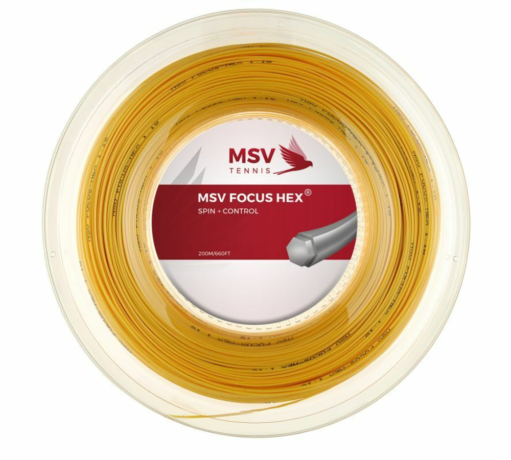 Теннисные струны MSV Focus Hex (200 m) - желтый