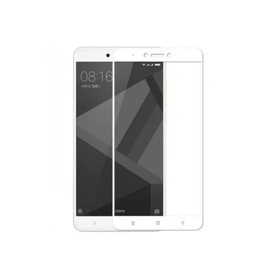 Защитное стекло 5D для Xiaomi Redmi Note 4X белое