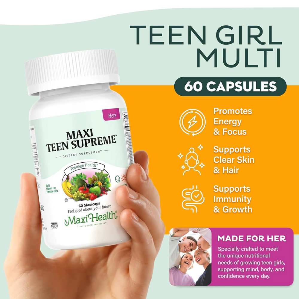 Maxi Health, Maxi Teen Supreme ™, для нее, 60 капсул