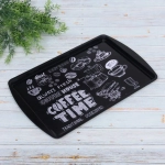 Поднос жестяной «Coffee time» 38*24см, черный