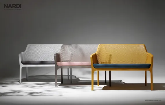 Подушка для уличного дивана Net Bench, серый камень