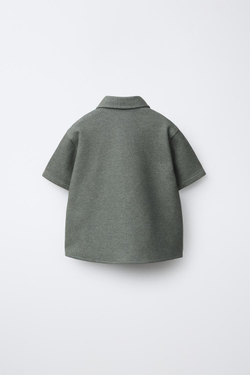 ZARA РУБАШКА С КАРМАНАМИ, ХАКИ