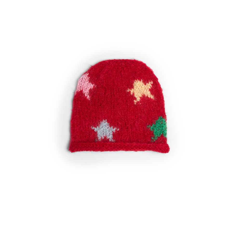 Шапка Jacob Cro Mohair Stars "Terracotta"