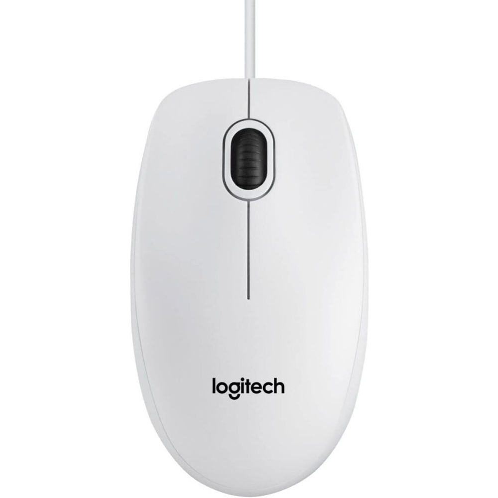 Мышь Logitech B100 USB, White OEM