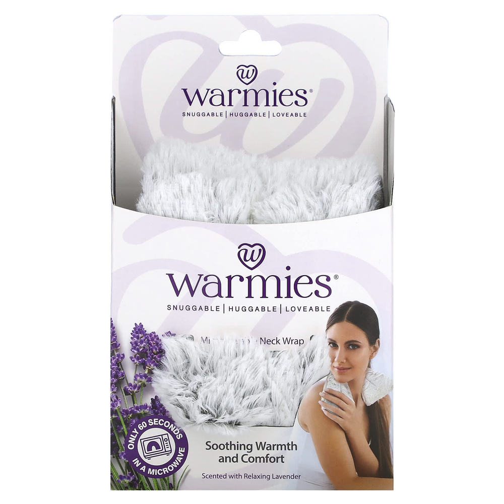 Warmies, повязки для шеи, которые можно использовать для микроволновой печи, серо-зелёный, расслабляющая лаванда, 1 шт.