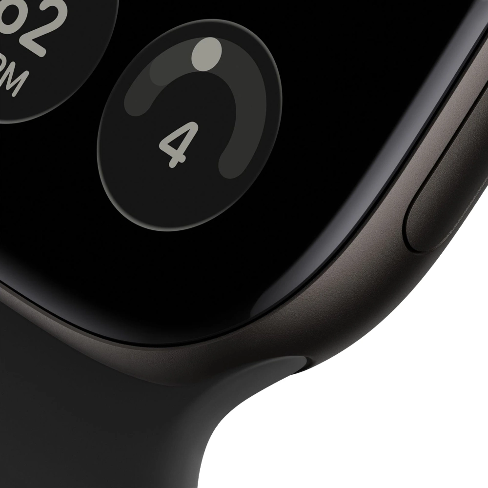 Часы Apple Watch Series 12, 46 мм, алюминий чёрного цвета, ремешок Sport Band чёрного цвета