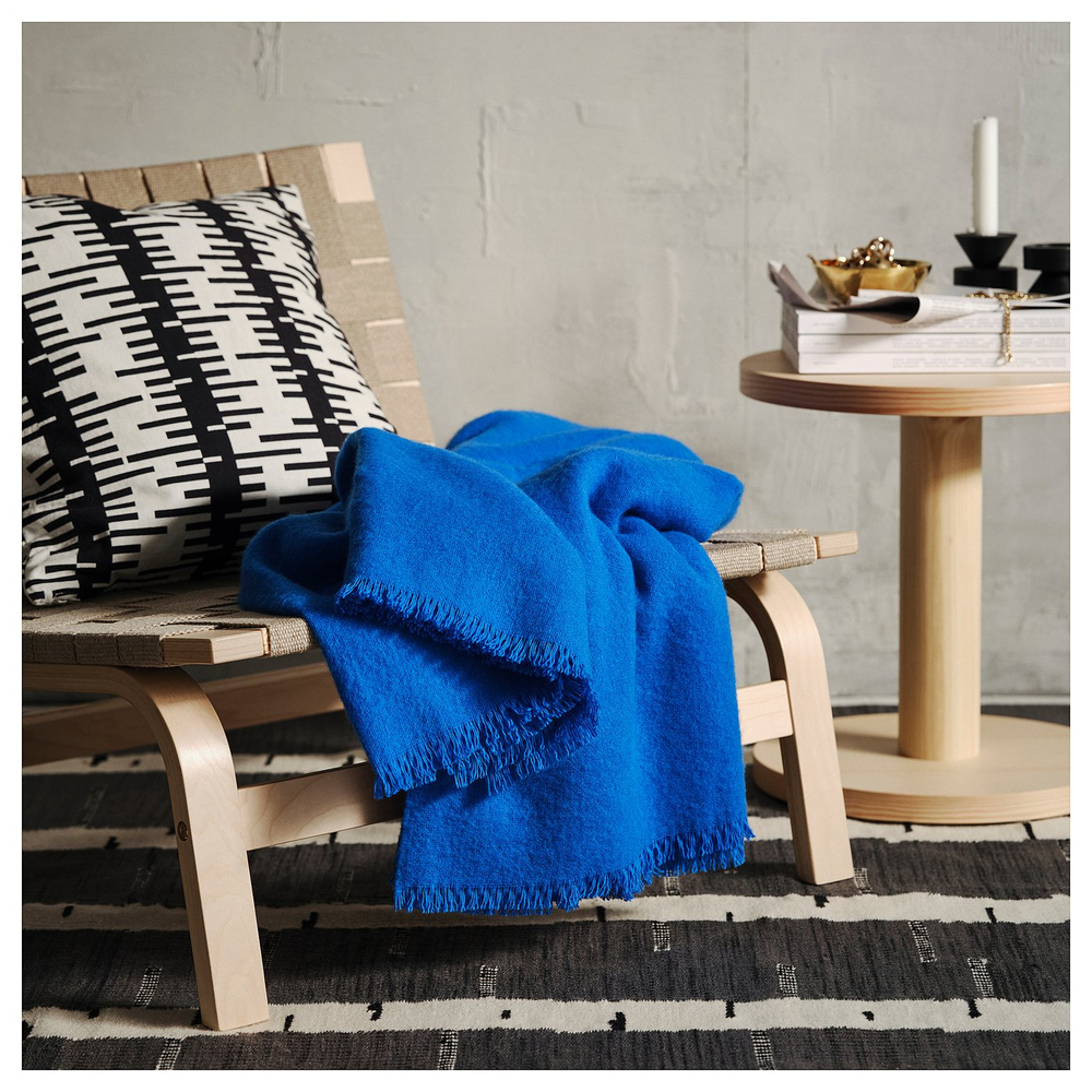 IKEA STOCKHOLM  (ИКЕА СТОКХОЛМ)  -  2025 Плед - ярко-синий 150х200 см