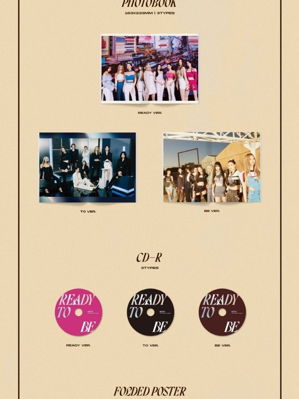 Альбом TWICE - READY TO BE 12th Mini Album 3 Version SET