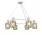 Люстра подвесная Rilon 74705/6 WHITE+CHROME, 6×40 Вт, хромированная и белая